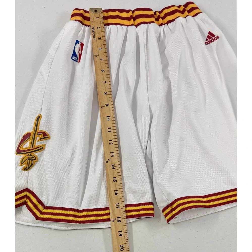 Cleveland Cavaliers NBA Adidas 2010-11 Authentic Game Shorts Size L Large White